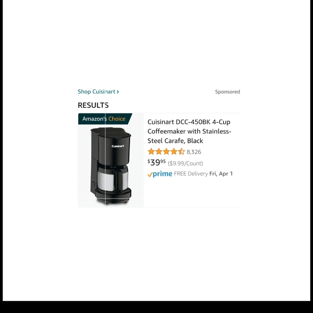 Coffee Maker Cuisinart